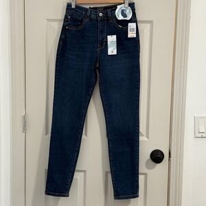 Curve Appeal Jeans Womens 2/26 Blue NWT Tummy Tucking Casual Stretch Embroidered